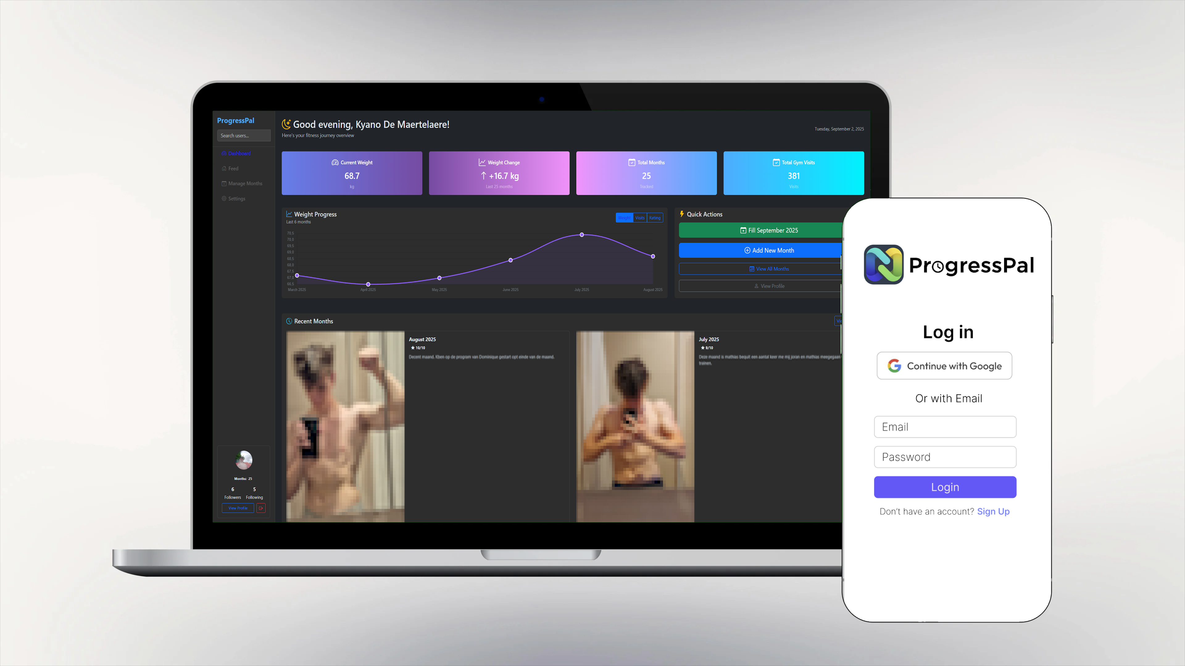 ProgressPal App Preview